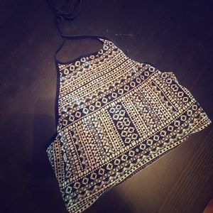 Geometric crop top